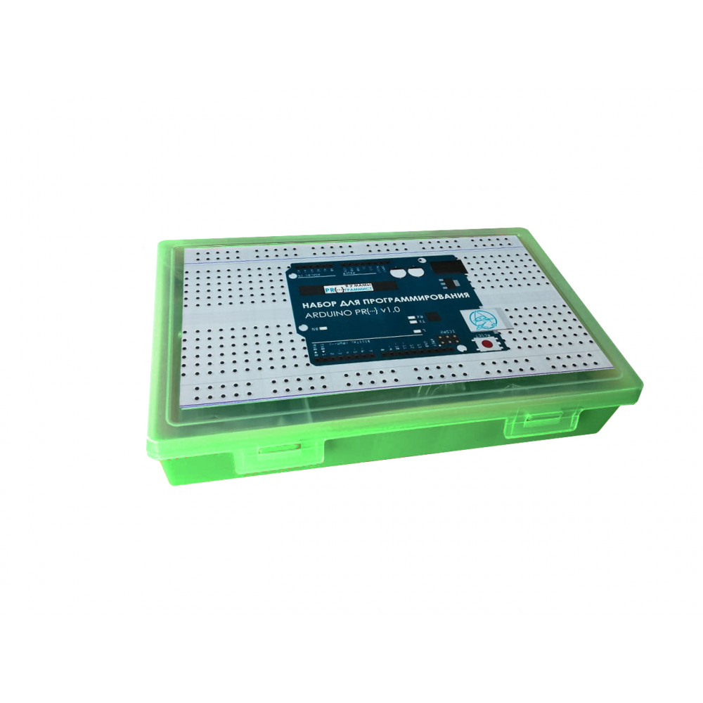 Набор с платой Arduino-совместимой и инструкцией малый (5 проектов) зелёный кейс
