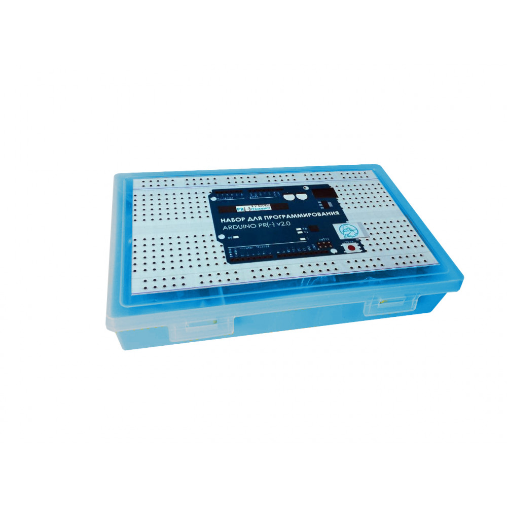  Набор с платой Arduino-совместимой и инструкцией средний (10 проектов) синий кейс